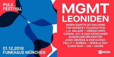 Line-Up Puls Festival 2018 Erlangen und München