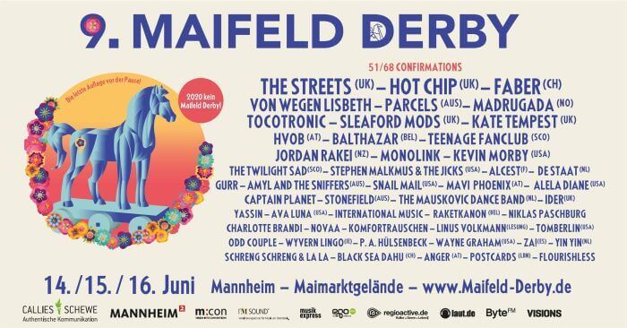 Maifeld Derby in Mannheim Plakat Line-Up